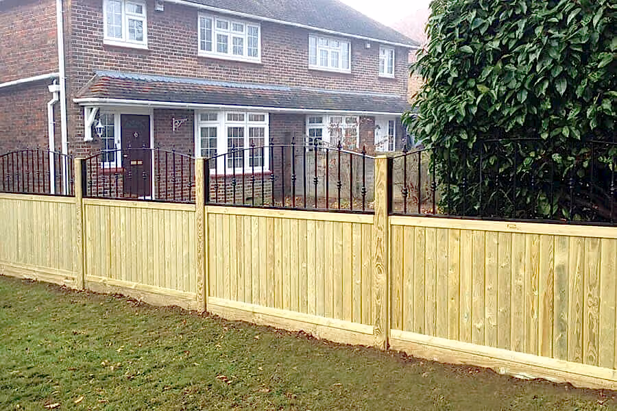 Railing topper fence panel
