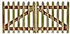 pointed palisade picket gates