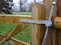 Spring catch gate lock