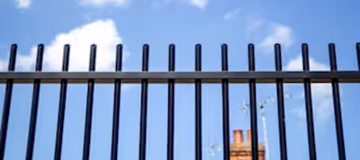 Metal security fencing