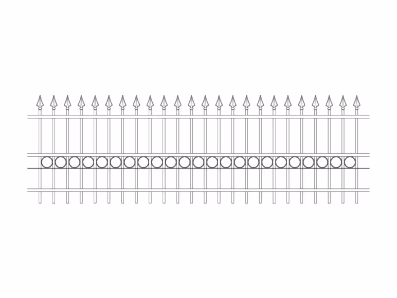 1500mm high standard style ornamental railings