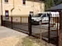 1.5m high black ornamental metal railings and gate