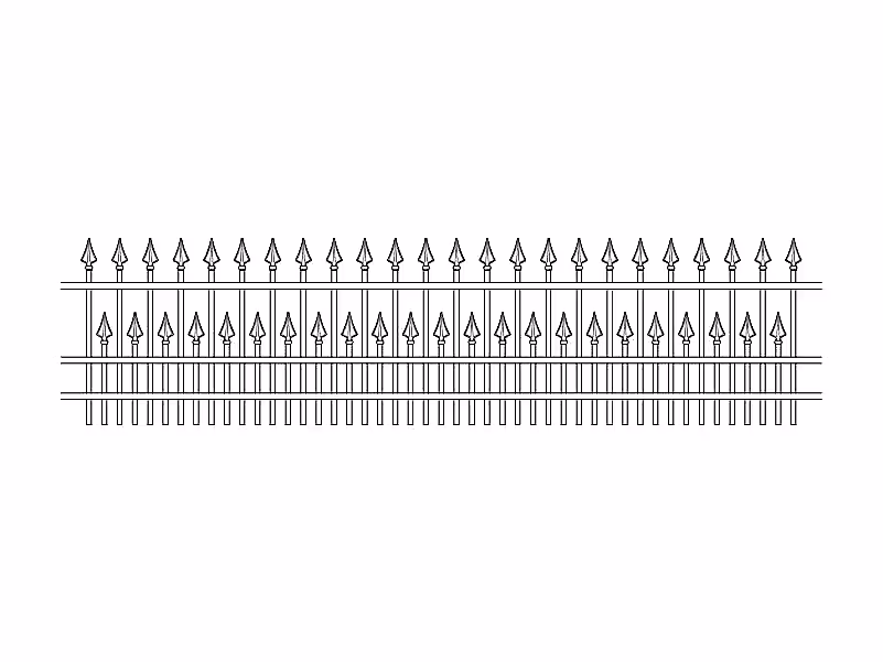 1200mm high style A ornamental railings