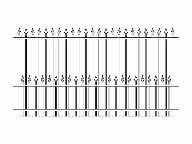 2500mm high style A ornamental railings