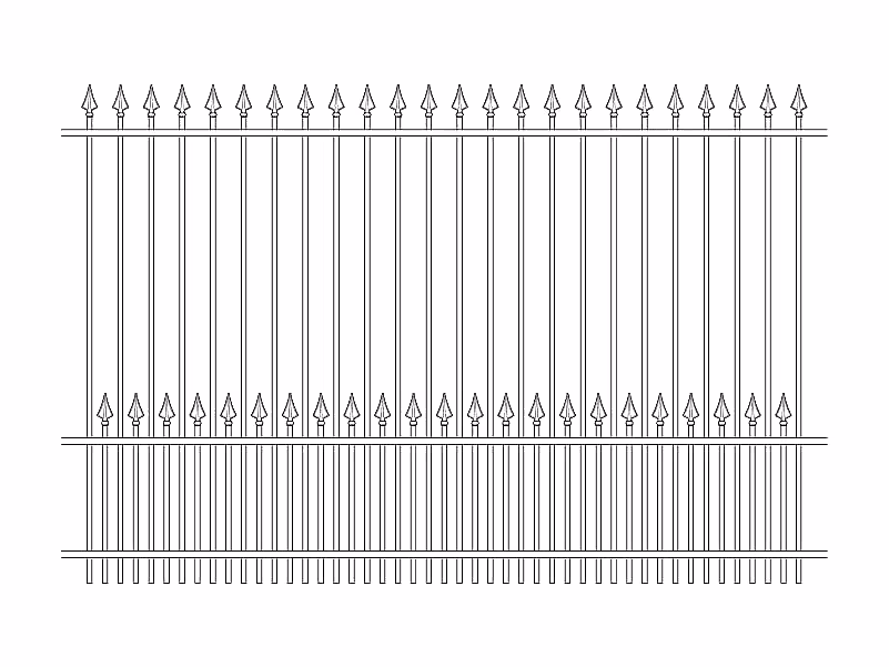 3000mm high style A ornamental railings