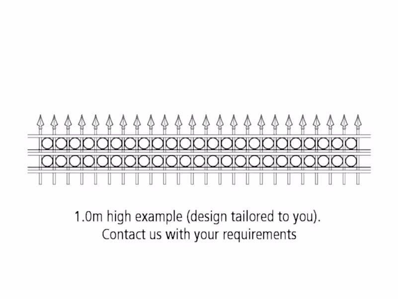 1000mm high style B ornamental railings