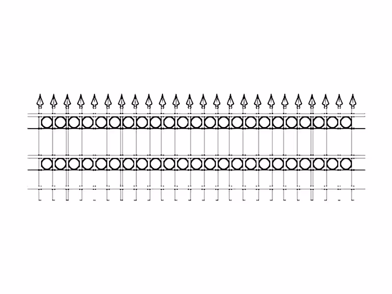 1500mm high style B ornamental railings