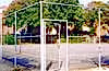 Tubular chain link gate