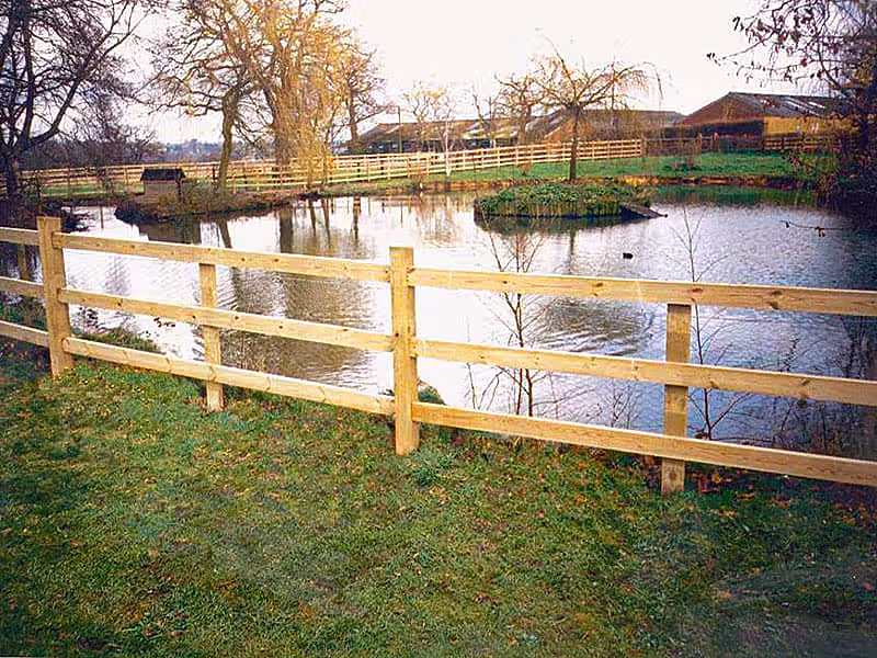 Post and Rail morticed fencing