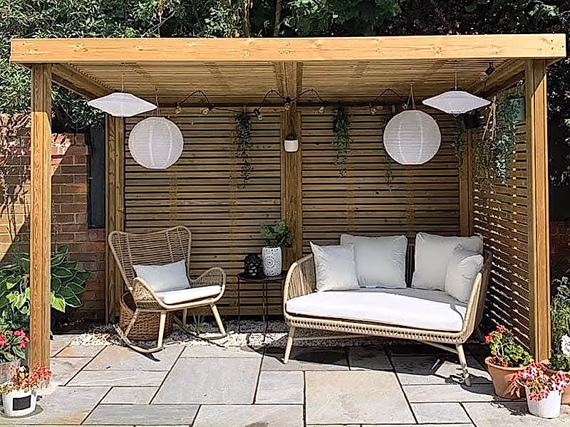 wooden garden structure