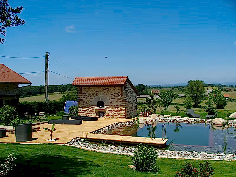 Decking around pool