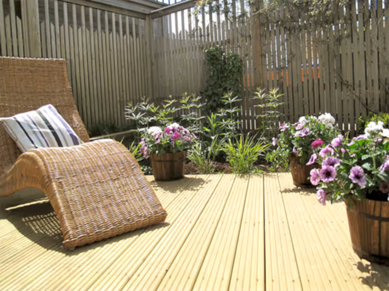 Decking in garden