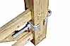 Galvanised gate hinge fitting with adjustable bottom