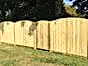 Featherboard curved fence panels