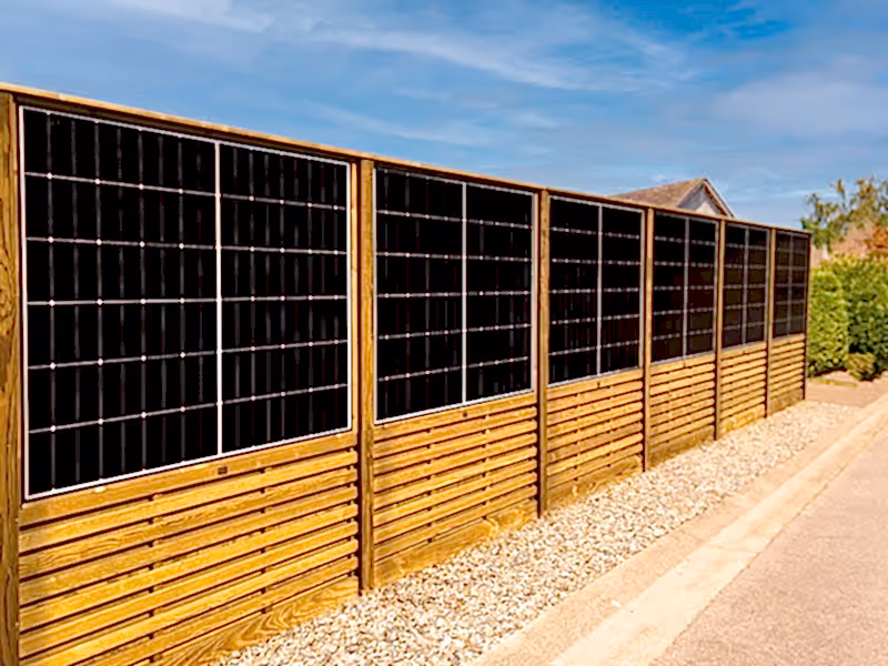 solar fence panel