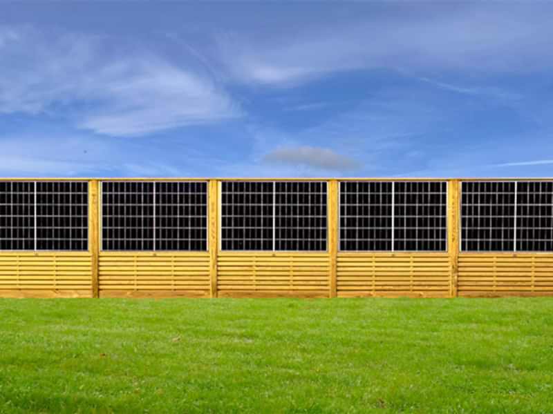 solar garden fence panel