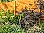 Horizontal slatted fencing panels