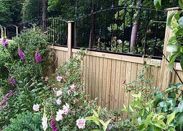Railing Topper Panels with flowers