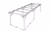 Double 2.7m pergola