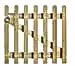Rounded timber palisade garden gate