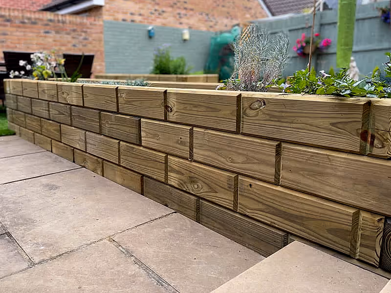Wooden Garden Retaining Wall Jakwall