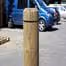 Machine rounded and grooved bollard