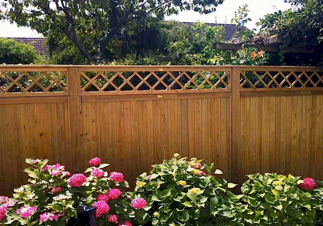 Diamond Trellis On Fencing
