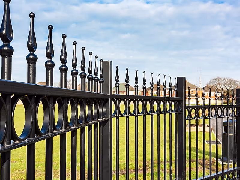 Black ornamental railings