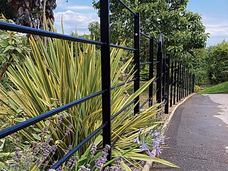 Traditional metal estate railings