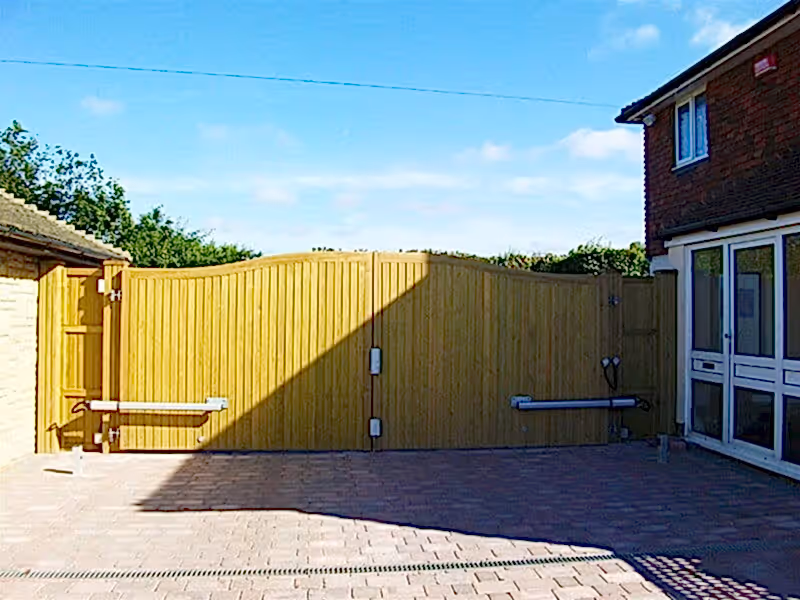 Timber electric gate