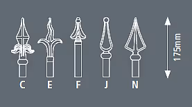 Metal finials