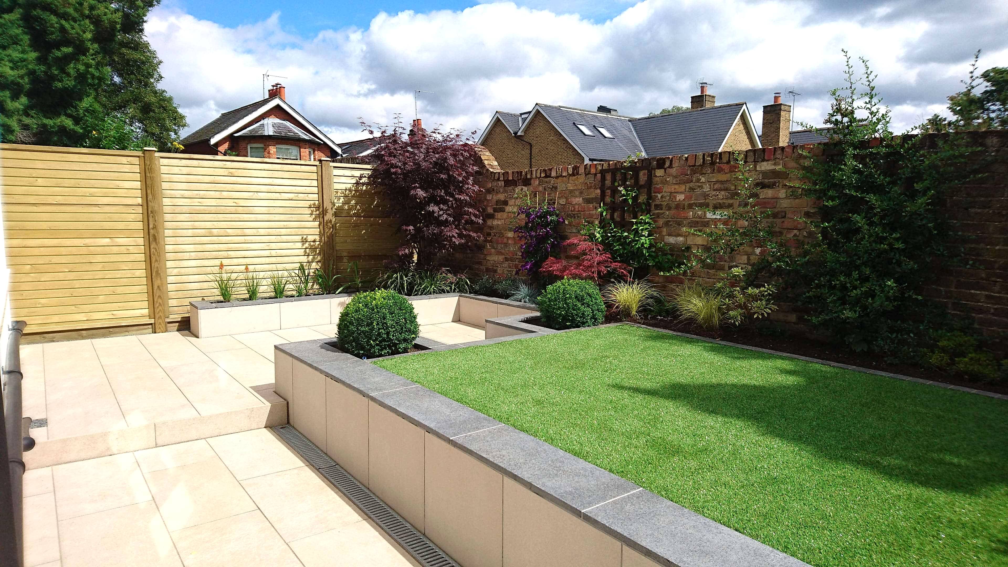 exotic garden transformation using tongue and Groove Fence Panels