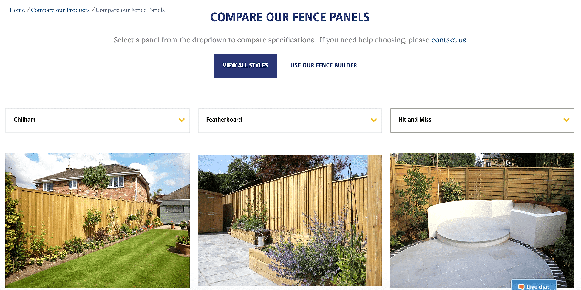 Fence comparison tool