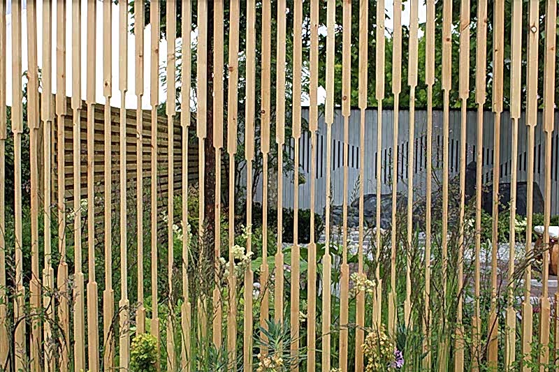 timber fencing at garden show