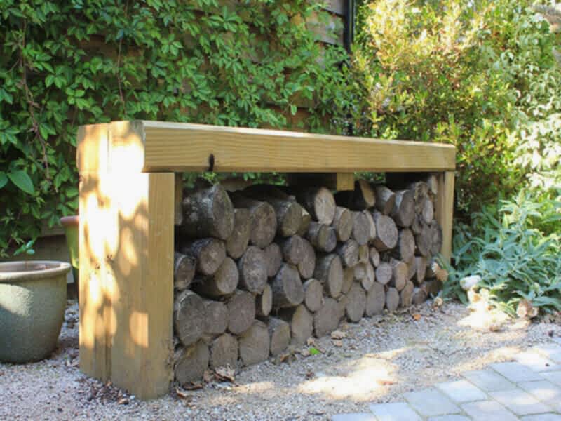 log store under bench