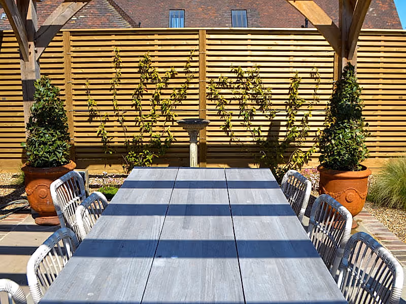 landscape garden timber fencing
