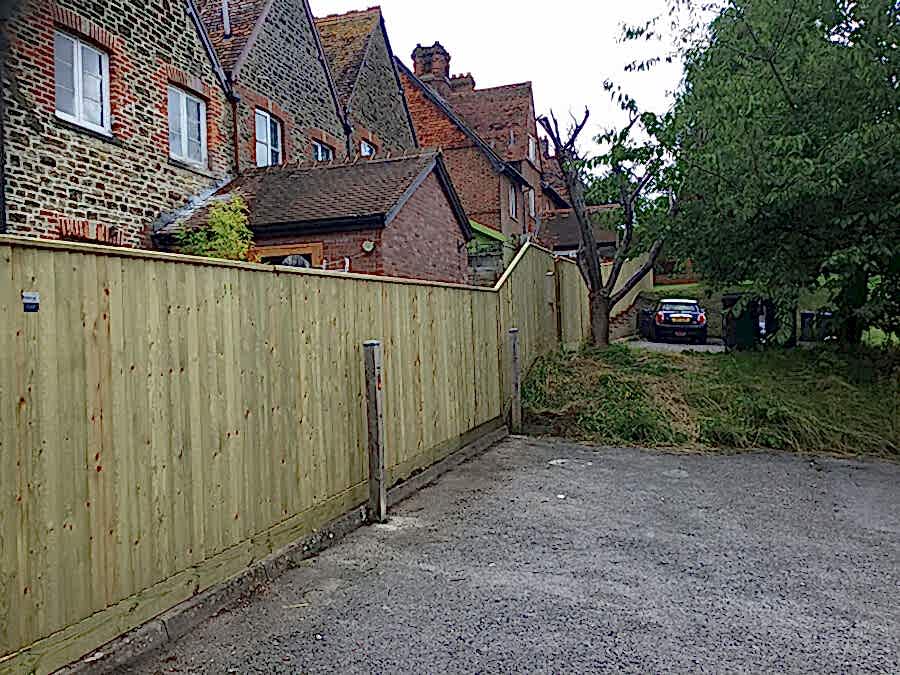 Traditional closeboard fencing
