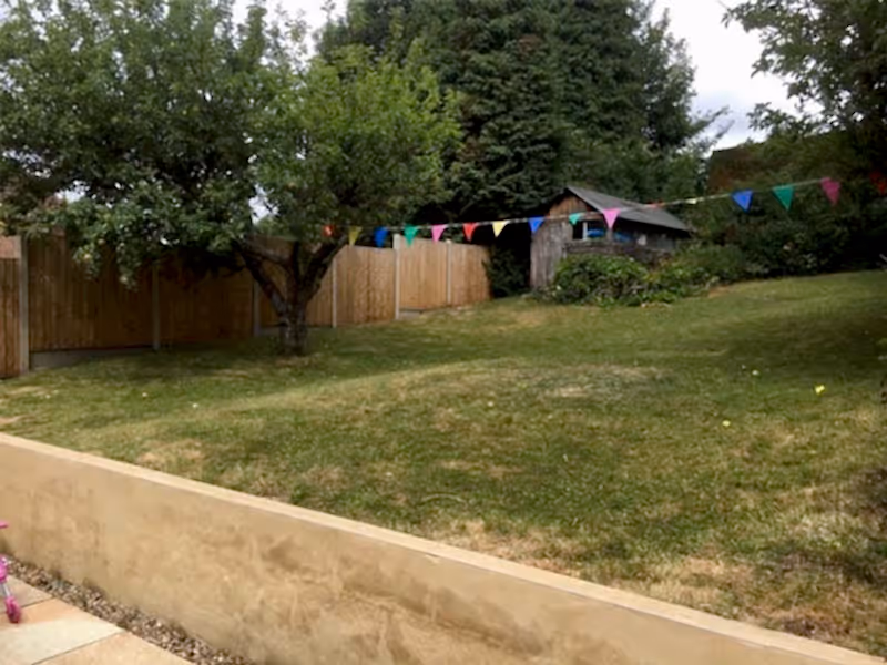 before garden renovation