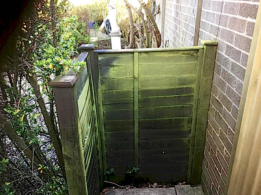 Before - rotten fence