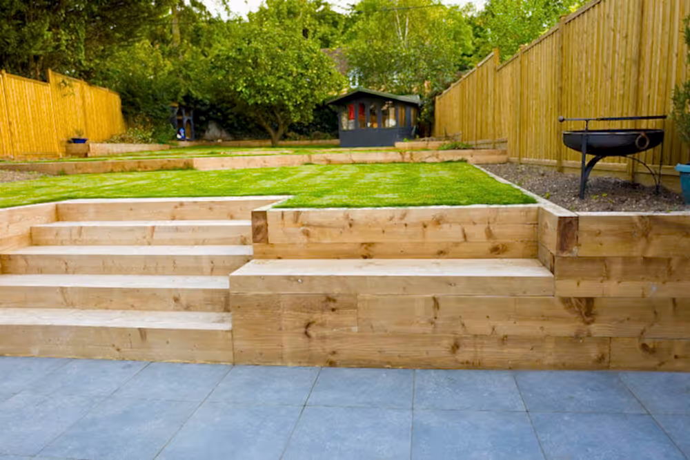 Chilham panels in garden