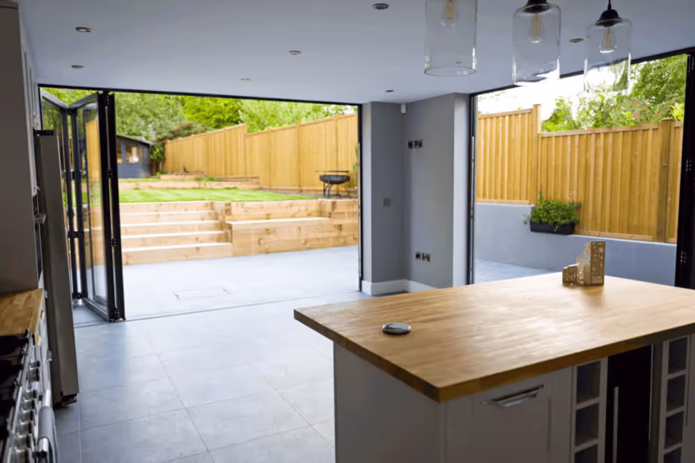 Chilham panels outside new extension