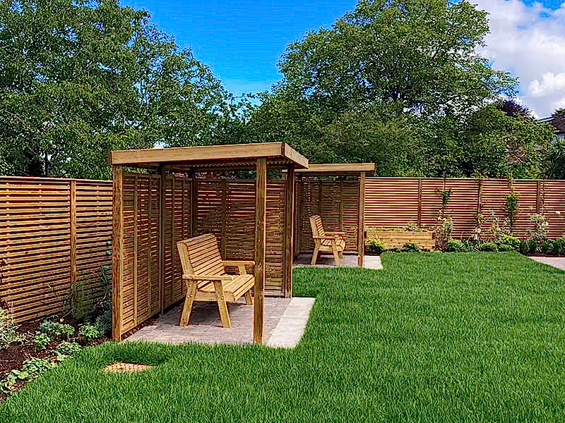 open front garden shelter