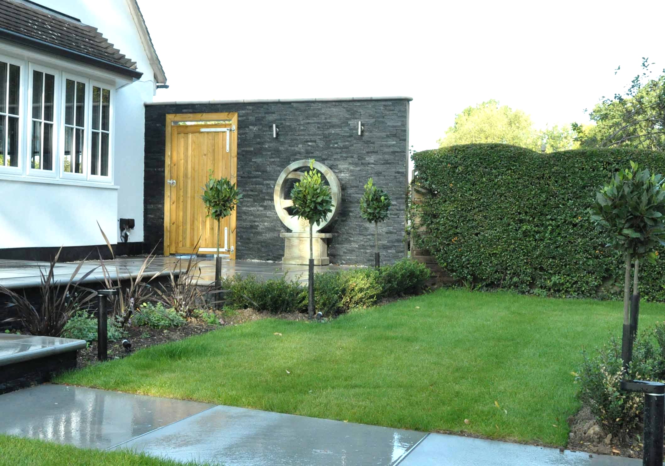 feature wall in garden