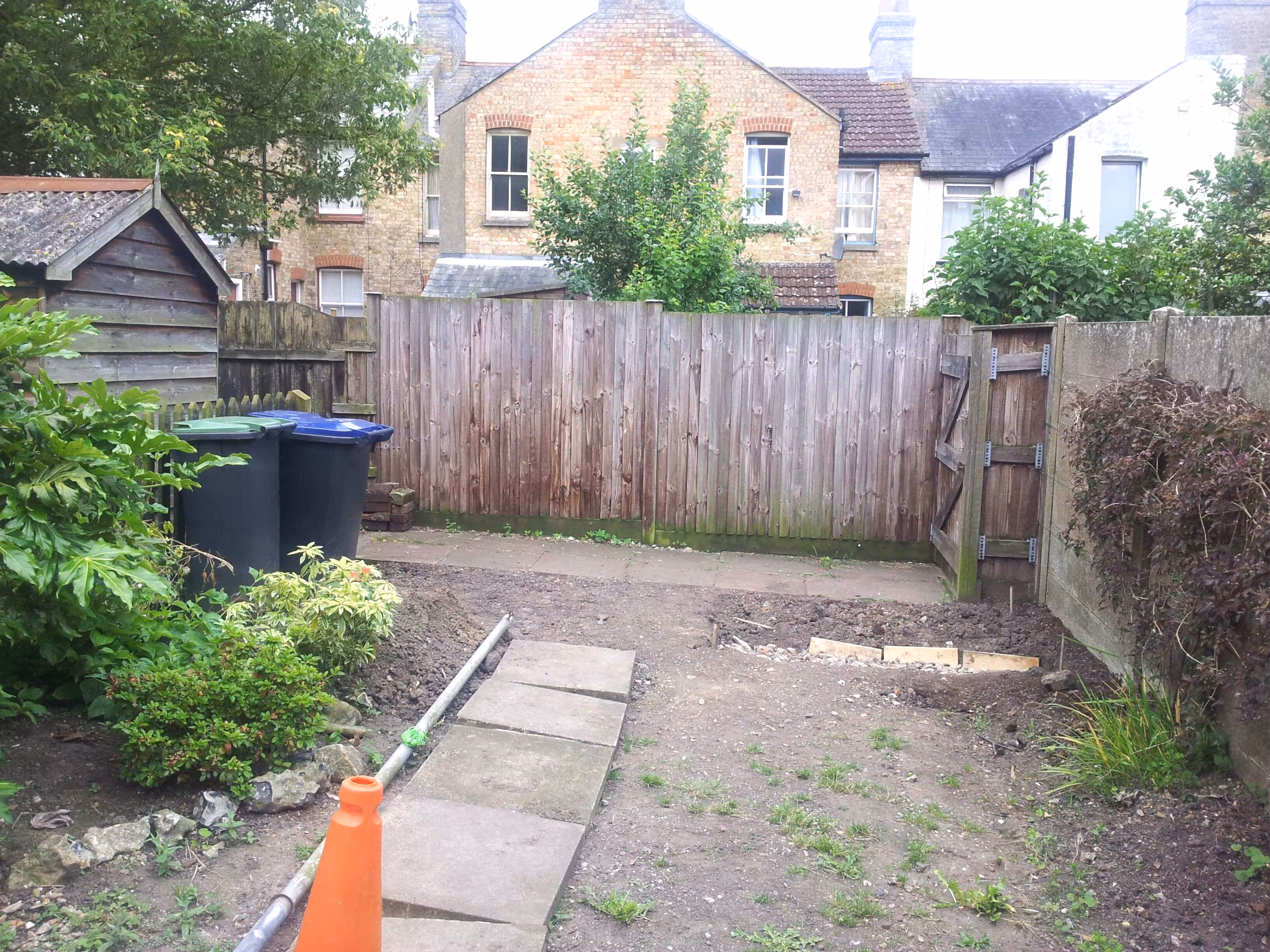 Old style concrete fence