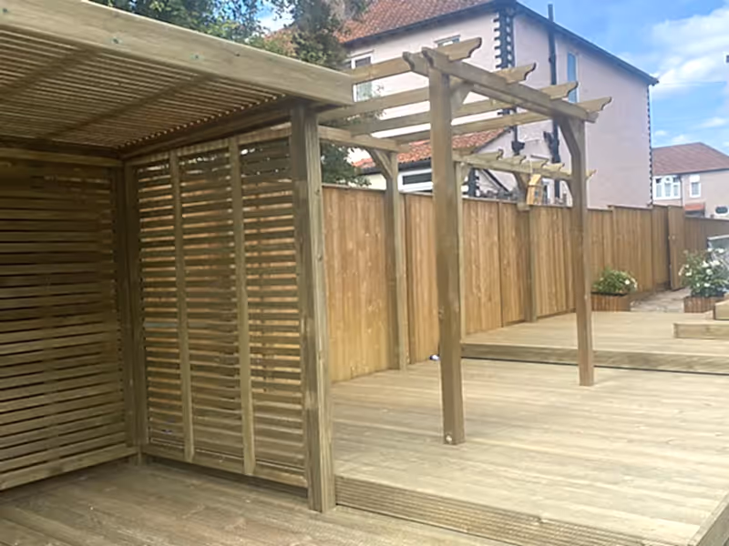 gently sloping garden ideas uk