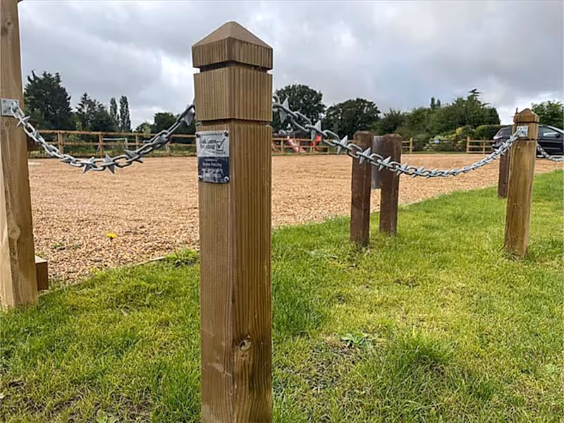driveway chain barrier