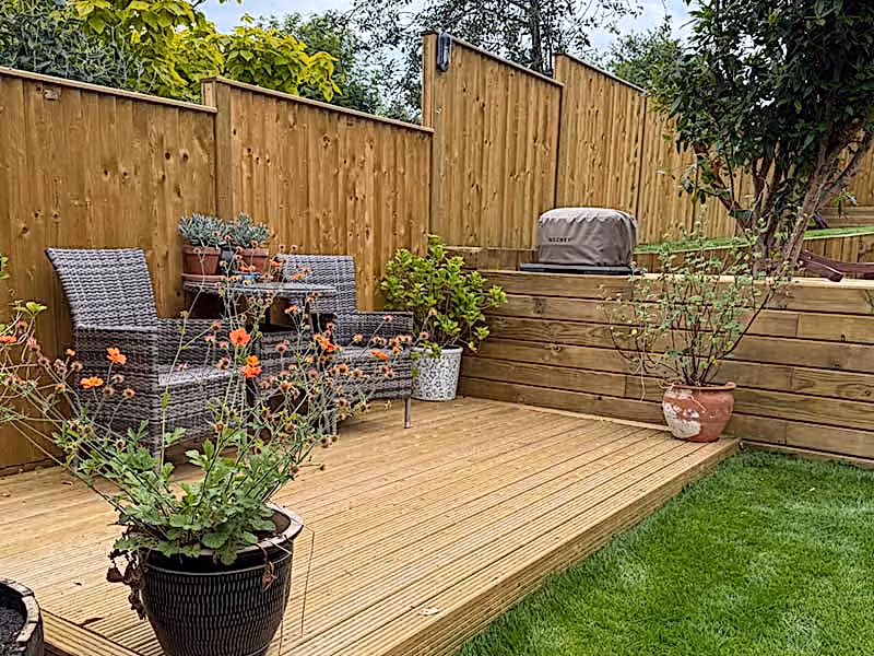 sloped garden idea