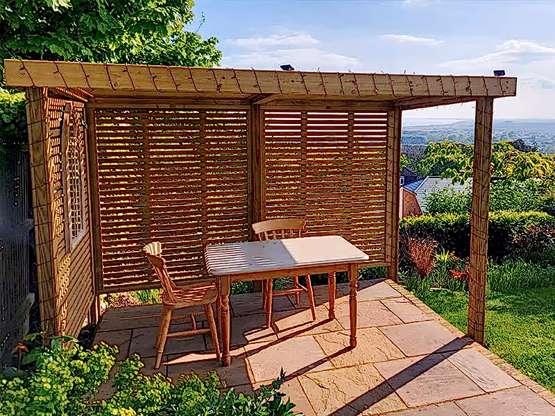 wooden garden shelter ideas