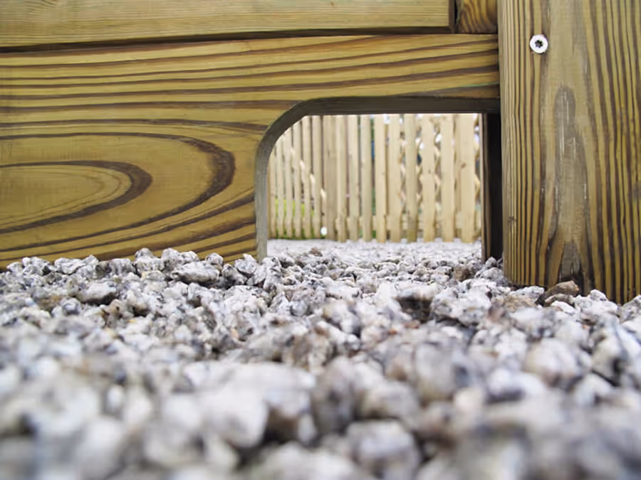 Hedgehog friendly gravel board slotted