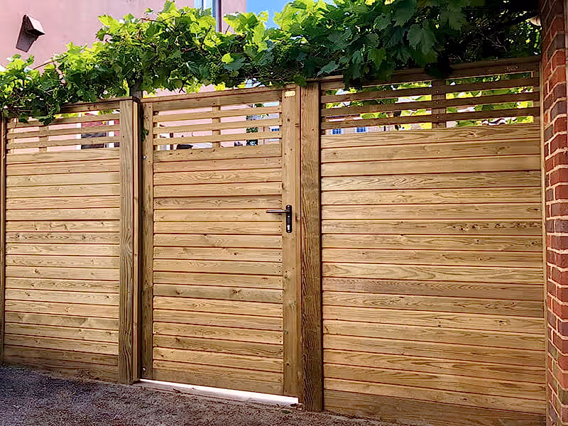 Garden Gate with Fitted J lock